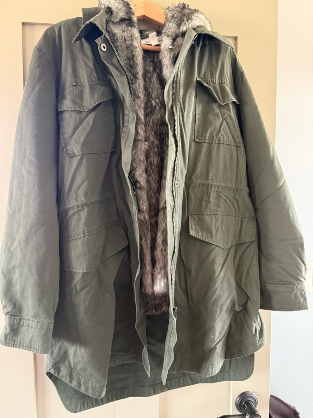 Tribal Olive Green 3in1 Anorak Jacket with  Removable Vest Liner
